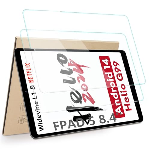 Hianjoo 2枚セット Headwolf FPad7/ FPad6/ FPad7 Pro/ FPad5/ FPad5 Pro 対応 フィルム 強化ガラス ALLDOCUBE iPlay 60 mini Pro 対応 ガラスフィルム 液晶保護フィルム タブレット 8.4インチ 保護フィルム [硬度9H/飛散防止/高透過率] 21HEFP52-2T