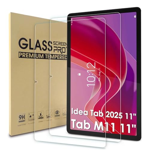 WD&CD Lenovo Idea Tab/Lenovo Tab B11/M11/K11 11インチ 対応 ガラスフィルム [2枚] 強化ガラス 画面保護フィルム レノボ Le novo タッブ M11 対応 液晶保護フィルム 硬度9H 高透過率 飛散防止 耐衝撃 指紋防止 気泡ゼロ 自動吸着 貼り付け簡単 51LNM112024-2T