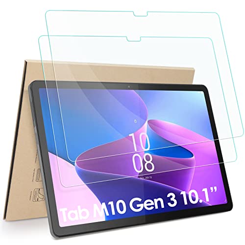 Hianjoo 2枚セット Lenovo Tab M10 (3rd Gen) 対応 保護フィルム 強化ガラス Lenovo Tab B10 (3rd Gen) 対応 フィルム タブレット 10.1インチ ガラスフィルム Lenovo Tab M10 3rd Gen / B10 3rd Gen 対応 液晶保護フィルム [硬度9H/飛散防止/高透過率] 21LNTM10G3-2T
