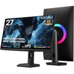 KOORUI ゲーミング液晶ディスプレイ(27型/Fast IPS/4K UHD 3840×2160/320Hz/1ms/HDR1400/HDMI2.1/DP1.4/USB Type-C/VESA)(ブラック) 2741LM 返品種別A