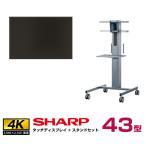 SHARP 【セット商品】シャープ SHARP タッチディスプレイ4K BIG PAD 43型 PN-LM431 フロアスタンド PN-ZS651