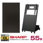 SHARP メーカー在庫限り 【セット商品】シャープ 高輝度 55型 PN-HS551 傾斜型スタンドセット 日本フォームサービス UD-NFS-02