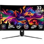 MSI MPG 321CURX QD-OLED 32インチ 3840 x 2160 (UHD) コンピューターモニター 240Hz 適応同期 HDMI DPポート VESAマウント可能 チルトスピーカー 0.03_並行輸入