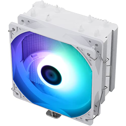 THERMALRIGHT AssassinX120 SE ARGB White CPU Air Cooler, AX120 SE ARGB, 4 Heat Pipes, TL-C12CW-S PWM Quiet Fan CPU Cooler with S-FDB Bearing, for AMD AM4/AM5 Intel 1700/1150/1151/1200, LGA1700 AX120R SE WHITE ARGB D6-CAD