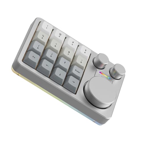 W-LOVNEST 16 個のプログラマブル キーを備えた省スペース小型キーボード コンパクトなデスク用のカスタマイズ可能なショートカット用の 3 つのノブ 3 つのノブ コントローラ