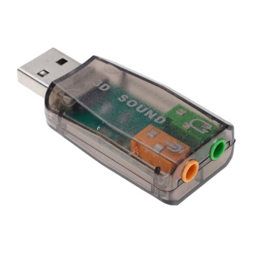PIEXANGH 簡単なインストール USB 5.1 サウンドカード HFR8103 外部サウンドカード USB - 聴覚アダプター