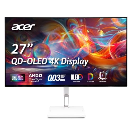 acer 27インチ 4K UHD 量子ドット OLED 120Hz プロシューマーモニター | CE270K Gwmiipprx