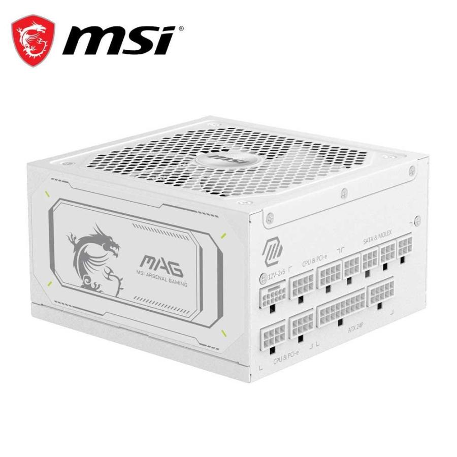 MSI ｜エムエスアイ MSI MAG A1000GL PCIE5 WHITE ATX 3.1対応 電源ユニット（ホワイト） MAGA1000GLWHITE