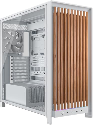 CORSAIR FRAME 5000D WOOD RS Performance Mid-Tower White/Oak ミドルタワー型 ホワイト、オーク｜CC-9011354-WW