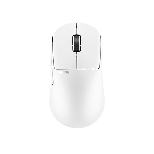 Pulsar Gaming Gears CrazyLight Series ワイヤレス ゲーミングマウス 超軽量 43グラム 1ms 32000 DPI Optical swhich XS-1 Flagship Sensor 国内正規品(X2N CrazyLight, Medium, Uyuni White) PX2NCL202