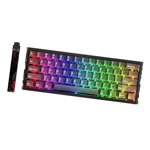 Netbiio スイッチ キーボード アルミニウム合金構造 人間工学に基づいた中空デザイン ゲーマー向け スイッチ メカニカルキーボード