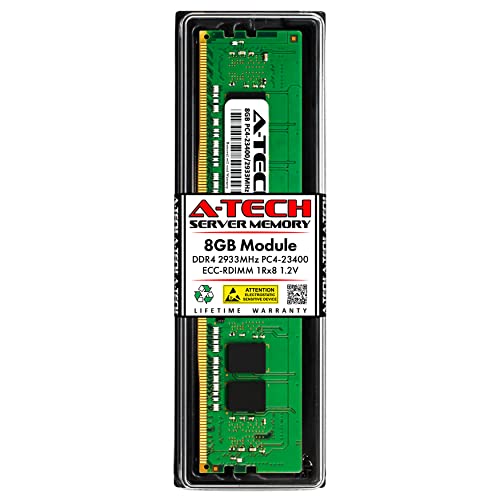 A-Tech 8GB 交換用 HPE P03049-091 - DDR4 2933MHz PC4-23400 ECC Registered RDIMM 1Rx8 1.2V - シングルサーバーメモリRAMスティック (P03049-091-ATC) ART644