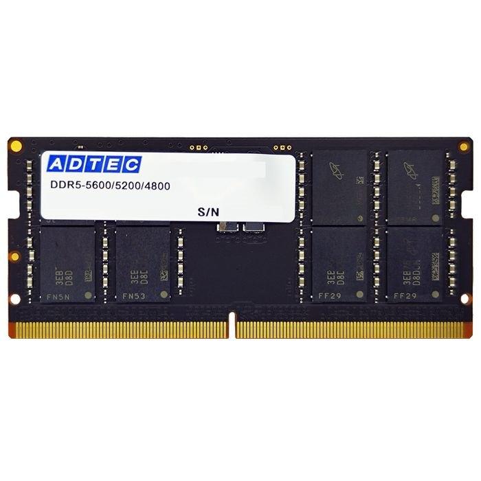 ADTEC 代引不可 DDR5-5600 SODIMM 32GB×2枚 高速メモリー 拡張 増設 PC パソコン パーツ ADTEC ADS5600N-32GW
