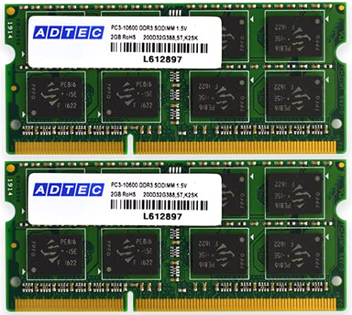 ADTEC ADS10600N-2GW [SODIMM DDR3 PC3-10600 2GB 2枚組]