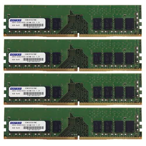ADTEC アドテック DDR4-2666 UDIMM ECC 16GBx4枚 2Rx8(ADS2666D-E16GDB4)