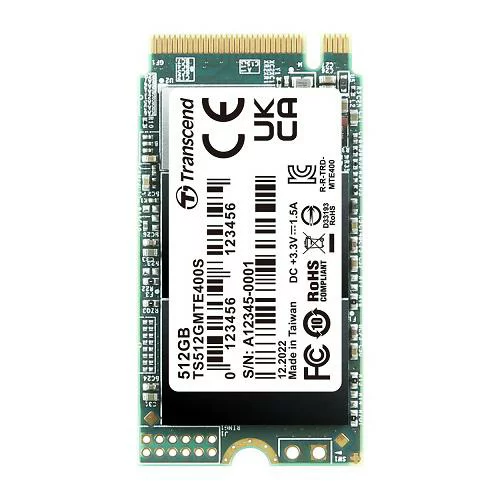 Timetec M.2 2242 NVMe 512GB｜Timetec Transcend TS512GMTE400S 3D DRAM-less Gen3x4