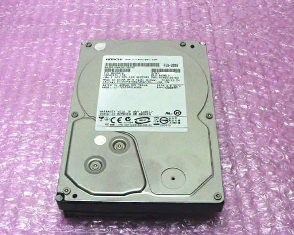 Harddrive 【中古】日立GST Deskstar 7K1000.B1TB/SATA3G/7200rpm/16MB HDT721010SLA360-R