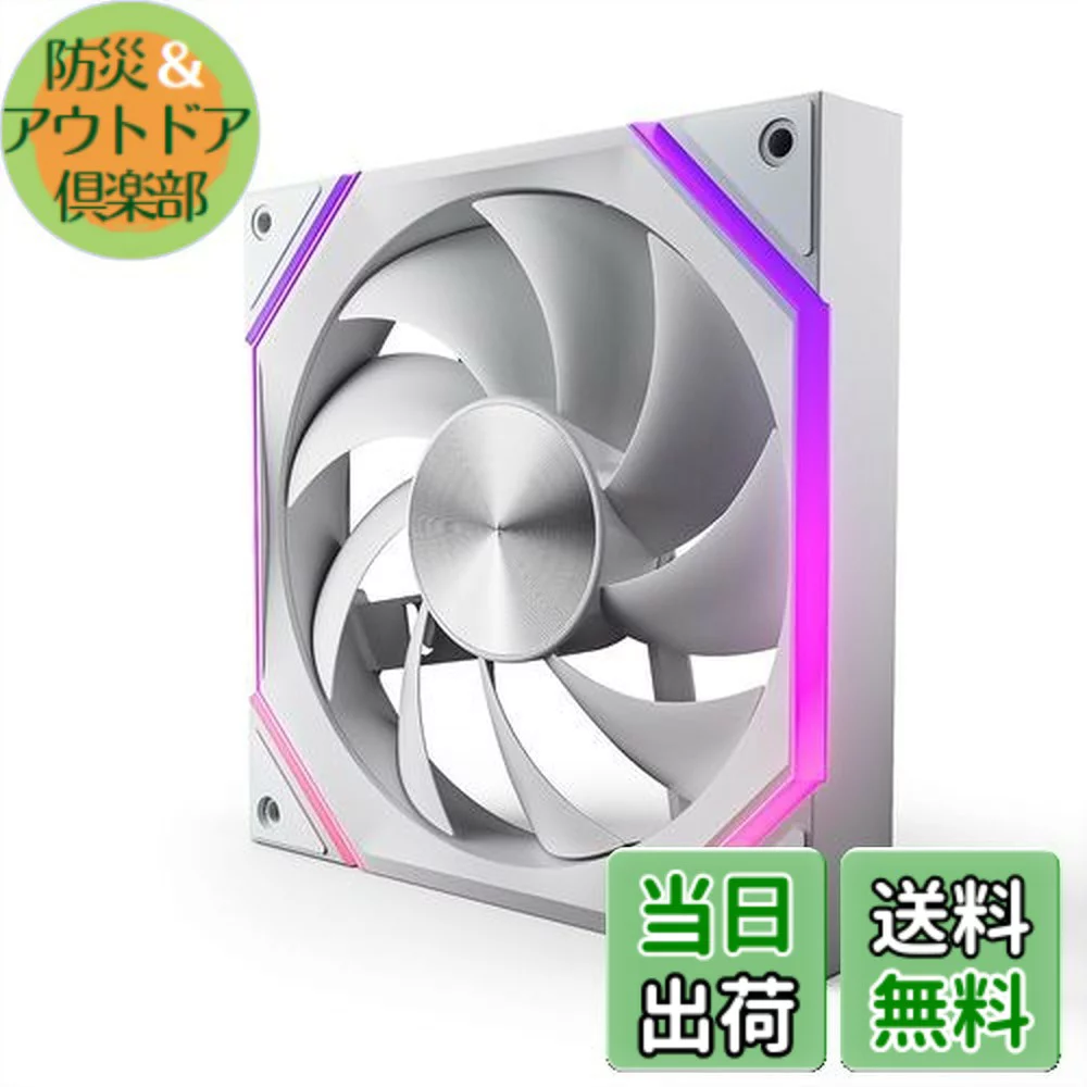 AsiaHorse PCケースファン 140MM 1本 正向(排気) [ARGB] RGB ファン 4Pin PWM 5V 3Pin ARGB 1800RPM/風量89.77CFM/高精度・高性能HDBベアリング/作動時間50,000時間 Asus Aura ASRock GIGABYTE MSI RGBとの互換性あり Nyota-A14-白