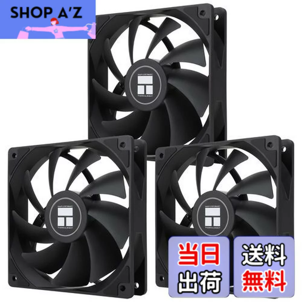 thermalright 【送料無料】Thermalright TL-C12C CPUファン 120mmケースクーラー、4ピンPWM静音コンピュータファン、S-FDBベアリング付き、最大1550RPM冷却ファン（3個）