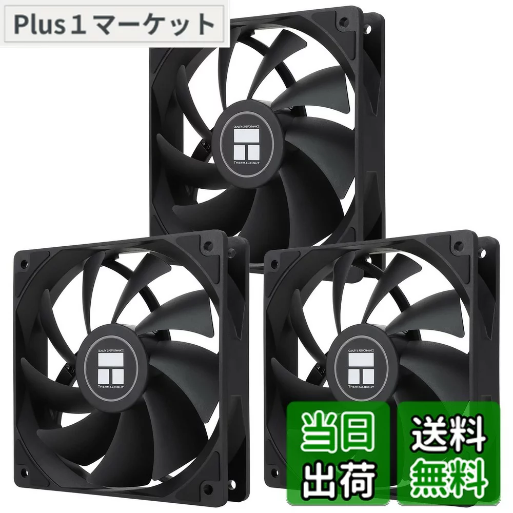 thermalright 【送料無料】Thermalright TL-C12C CPUファン 120mmケースクーラー、4ピンPWM静音コンピュータファン、S-FDBベアリング付き、最大1550RPM冷却ファン（3個）