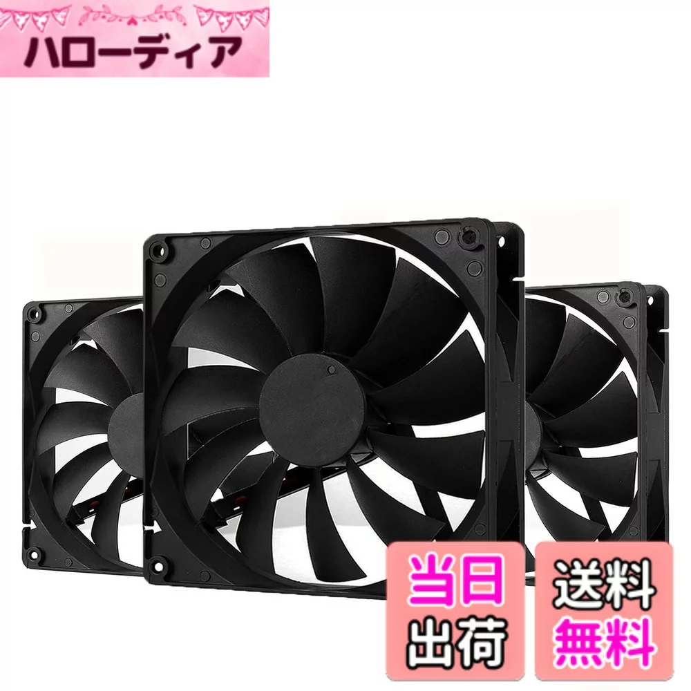 PANO-MOUNTS 【送料無料】PANO-MOUNTS PCケース用 140MM PWMファン 14cm 25mm厚 4PIN 400~1700rpm 3個入り