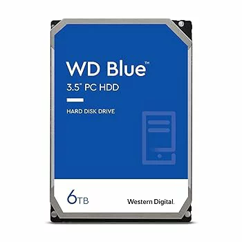 Western Digital ウエスタンデジタル WD Blue 内蔵 HDD ハードディスク 6TB CMR 3.5インチ SATA 5400rpm キャッシュ256MB PC WD60EZAX-EC