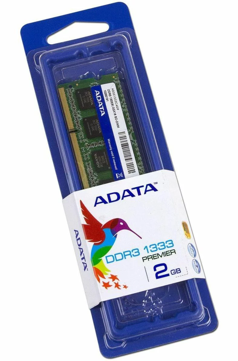 ADATA 【新品】 ADATA ノートPC用メモリ SO-DIMM PC3-10600 DDR3-1333 2GB AD3S1333B2G9-S