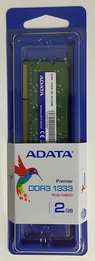 ADATA 【新品】 ADATA ノートPC用メモリ SO-DIMM PC3-10600 DDR3-1333 2GB AD3S1333C2G9-S