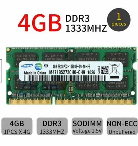 SAMSUNG 【7/15 限定★P10倍】新品 サムソン/samsung 純正4GB DDR3 204pin PC3-10600S DDR3-SDRAM S.O.DIMM 両面チップ ノートパソコン用メモリ 相性の良い バルク品