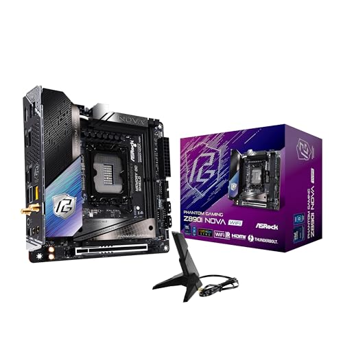 ASRock マザーボード Z890I Nova WiFi Intel CPU Core Ultra (LGA1851) 対応 Z890 チップセット DDR5 Mini-ITX マザーボード 国内正規代理店品
