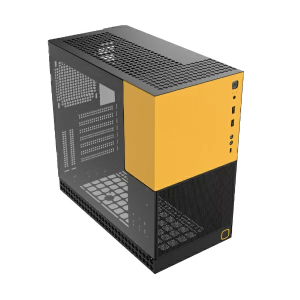 Geometric Future [ATX /Micro ATX /Extended ATX /Mini-ITX] Model 4 King Arthur Black ブラック / イエロー GF-M4-KAT-BK