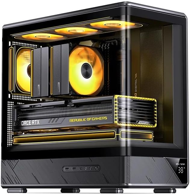 JONSBO D200 曲面曲げガラス サーフェス側透 MATXゲームシャーシ