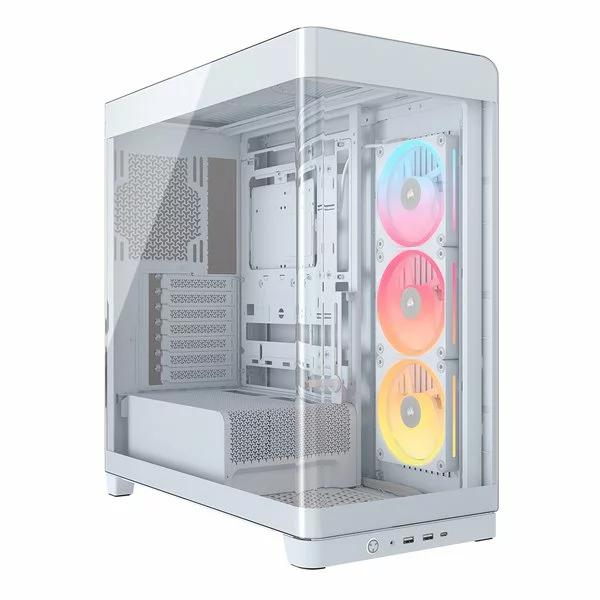 Fractal Design 【5日は24時間限定クーポン配布】CORSAIR コルセアミドルタワー型 FRAME 4500X LX-R RGB iCUE LINK Panoramic Glass E-ATX/白 CC-9011317-WW(2662487)代引不可