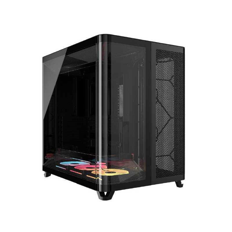 CORSAIR コルセアAIR 5400 LX-R iCUE LINK Tempered Glass M-TowerBK CC-9011320-WW(2663345)代引不可