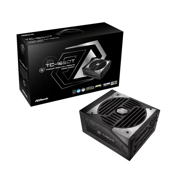 ASRock 【送料無料】ASRock Taichi 次世代GPU対応 PC電源ユニット 1650W PCIe5.1対応 80PLUS Titanium ATX 3.1 フルモジュラー 12V-2x6 ケーブル付属 TC-1650T