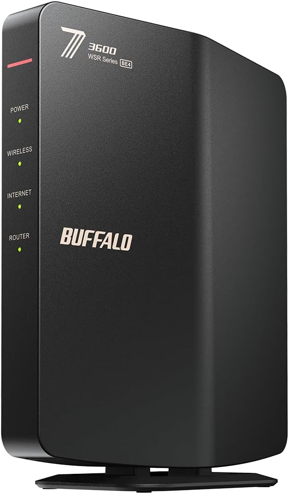 バッファロー ● BUFFALO Wi-Fi ルーター WSR3600BE4P/NBK 無線LAN親機 Wi-Fi 7 11be デュアルバンド 2882+688Mbps エコパッケージ バッファロー