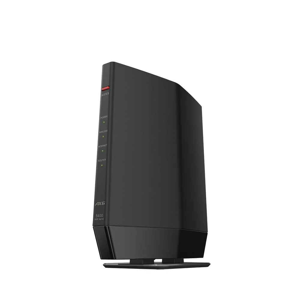 バッファロー WiFi ルーター無線LAN Wi-Fi 6 11ax / 11ac AX5400 4803+574Mbps 日本メーカー iPhone 14 / 13 / 12 / iPhone SE(第二世代) / Nintendo Switch PS5 メーカー動作確認済み エコパッケージ WSR-5400AX6P/NBK