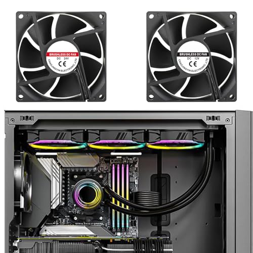 faytobe 8025 コンピュータケースファンサイレントダブルボールベアリング強化された空気循環長寿命家庭用ゲーム プリンタ用低ノイズコンピュータケースファン
