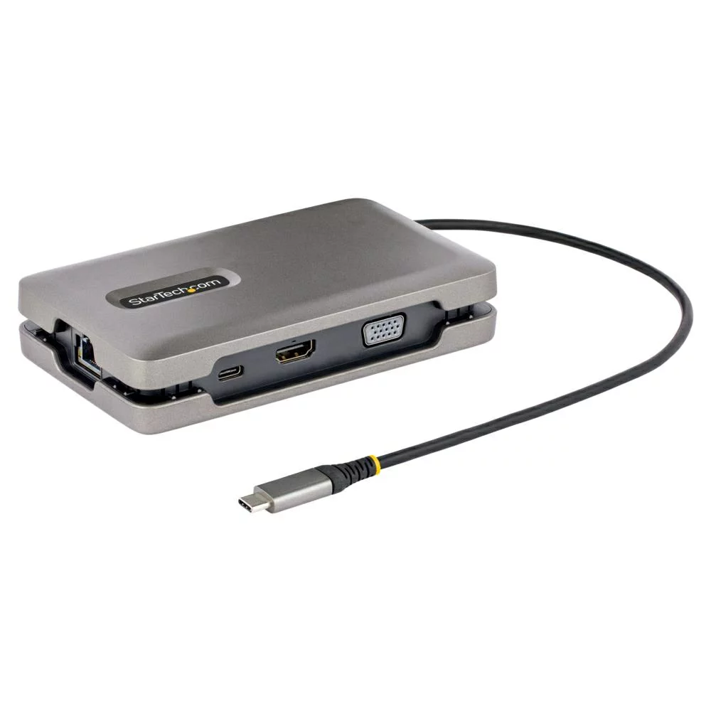 StarTech.com｜[DKM31C3HVCPD] マルチポートアダプター/USB-C接続/デュアルモニター/4K60Hz HDMI 2.0b & 1080p VGA/100W USB PD パススルー/USB 3.2 Gen 2 10Gbpsハブ(1xUSB-C、2xUSB-A)/ギガビット有線LAN/MST機能/25cmケーブル/多機能USBハブ