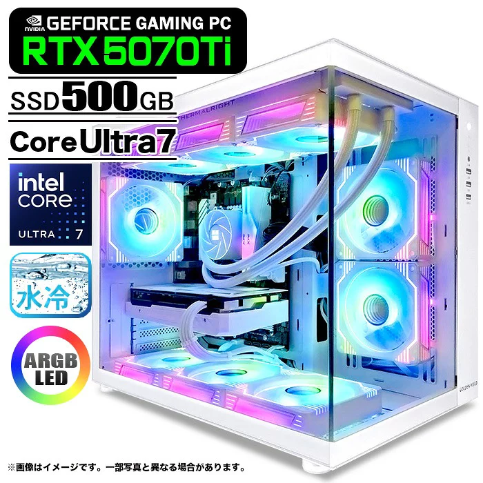 PASOUL Core Ultra7 265KF 32GB RTX 5070 Ti 500GB GMQ360
