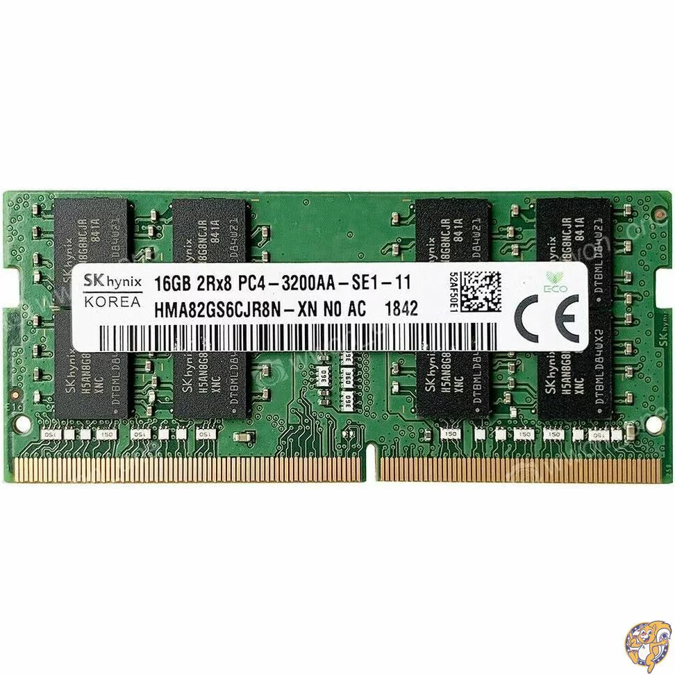 SK hynix 【中古】MCPNAND SK Hynix HMA82GS6CJR8N-XN 16GB DDR4 3200 16GB 2Rx8 PC4-3200AA-SE1-11 ノートパソコン用