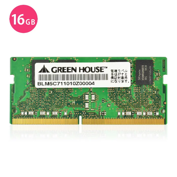 MemoryMasters 【沖縄・離島配送不可】メモリ ノートパソコン 用 PC4-21300 DDR4 2666MHz 対応 SO-DIMM 16GB メモリー PC グリーンハウス GH-DNF2666-16GB