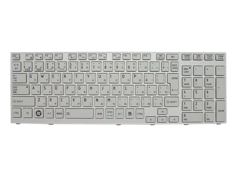 TOSHIBA 東芝 TOSHIBA dynabook Qosmio T550 T560 Satellite A660 A665 シリーズ用 日本語キーボード 白