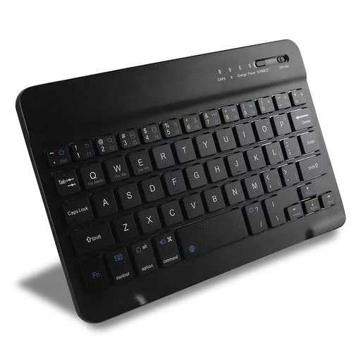 キーボード Bluetoothキーボードワイヤレスミニ7-8インチ超薄型英語配列USB充電式無線小型静音スマホタブレットiPhone/iPadMini/Android/SamsungGalaxy/Fireタブレット対応(ブラック)