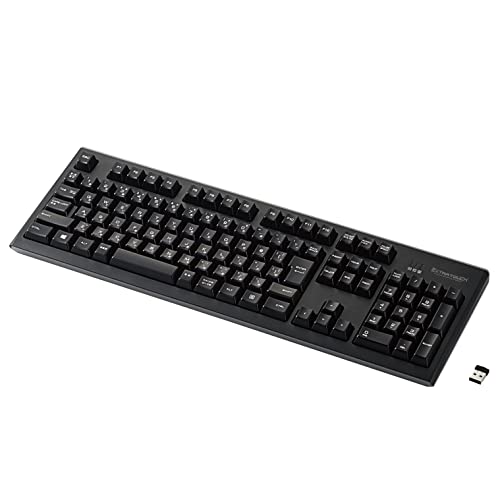 キーボード エレコム キーボード ワイヤレス (レシーバー付属) プレミアムメンブレン フルキーボード 1000万回高耐久 ブラック TK-FDM0 送料無料