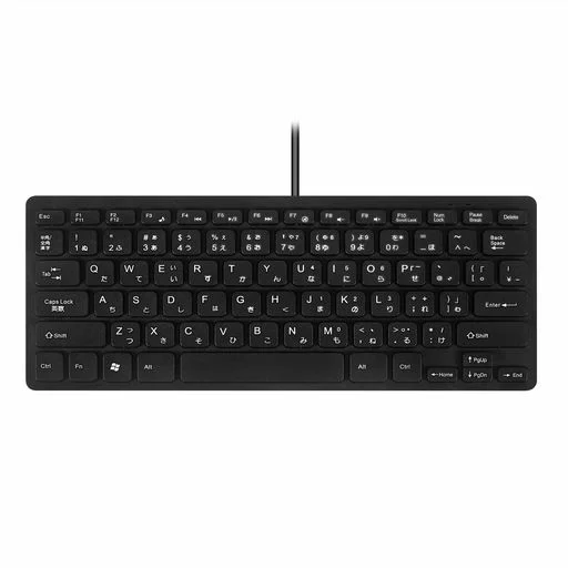 キーボード MCSaiteキーボード有線省スペースデザイン超薄型コンパクトサイズUSBワイヤーコードキーボード極小