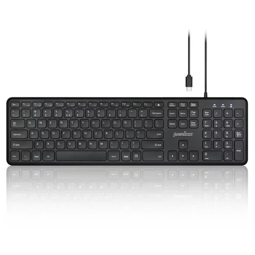 Perixx(ペリックス) キーボード 有線 フルサイズ パンタグラフキー スリムデザイン 静音 英語配列 PERIBOARD-210 【正規品】ブラック