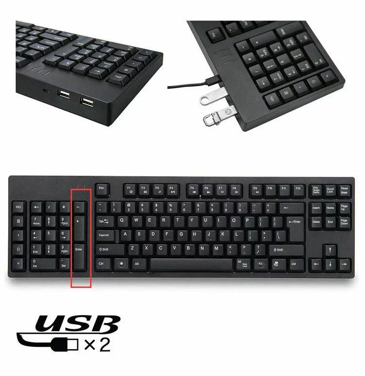 キーボード PC 左利きテンキー 有線キーボード テンキーが左側 リターンキーが左右の違いでA＆Bバージョン パソコンデスクワーク 左利き用