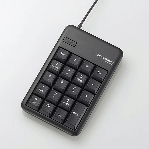 エレコム テンキーパッド Mサイズ メンブレン ブラック TK−TCM011BK 1個