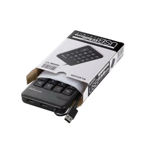 ELECOM エレコム TK-TCM012BK/RS ELECOM テンキー 有線 メンブレン Mサイズ USBポート付 RoHS指令準拠 ブラック メンブレン方式 テンキーボード オフィス コンパクト 事務用品 入力装置 テンキーパッド オレンジブック 小型 送料無料